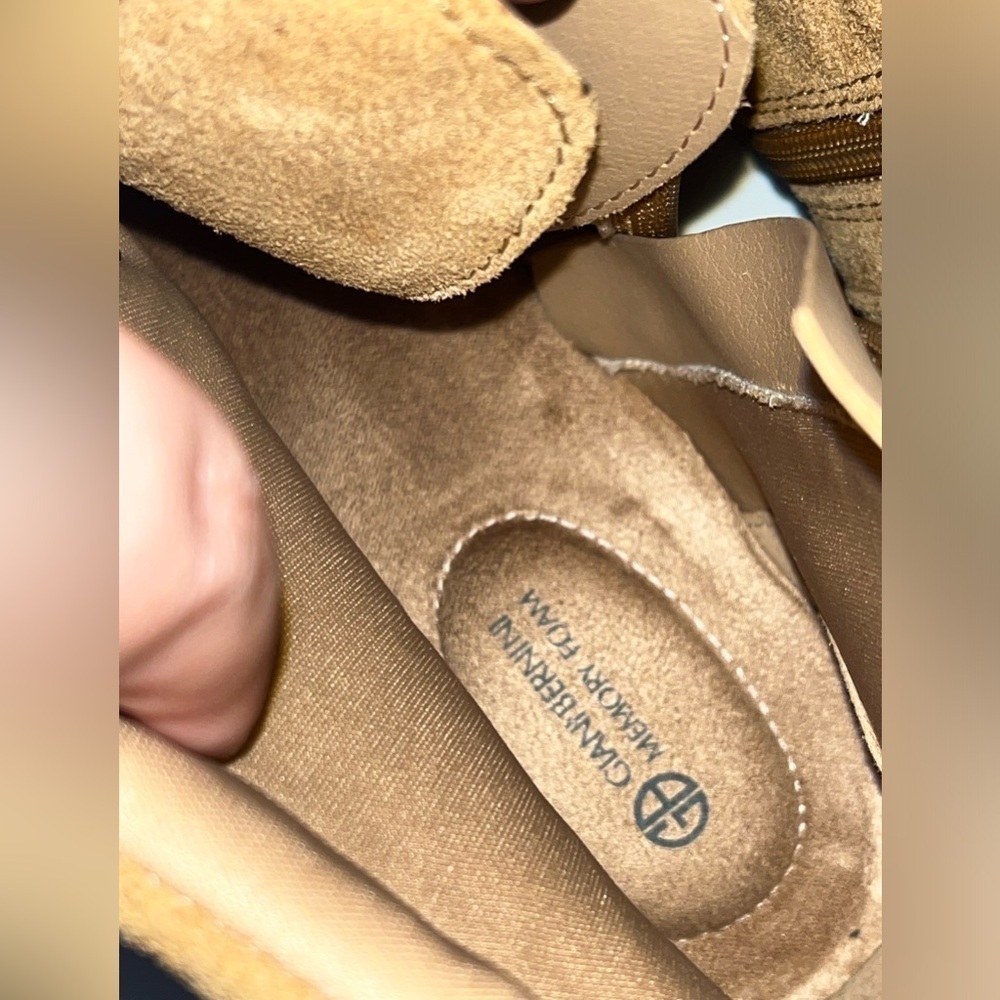 Giani Bernini Womens Bertey Suede Lace-Up Booties Memory Foam, brown/tan - Picture 8 of 10